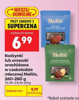 Orzeszki arachidowe w czekoladzie mlecznej Meltie promocja w Biedronka