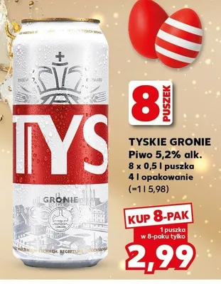 Piwo 5,2% alk. promocja w Kaufland