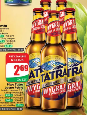 Piwo Tatra promocja w Dino