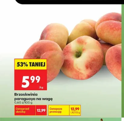 Brzoskwinia paraguayo na wagę promocja w Biedronka