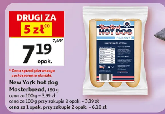 New York hot dog Masterbread promocja w Auchan