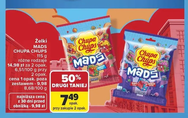 Żelki Mads Chupa Chups promocja w Carrefour