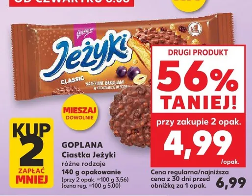 Ciastka Jeżyki Goplana promocja w Kaufland