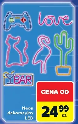 Neon dekoracyjny LED promocja w Carrefour