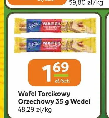 Wafel Torcikowy Orzechowy Wedel 35g promocja w Społem Częstochowa