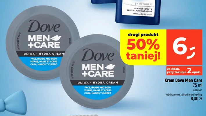 Krem Dove Men+Care Ultra-Hydra Cream promocja w Dealz