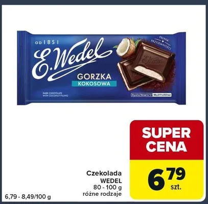 Czekolada gorzka kokosowa promocja w Globi