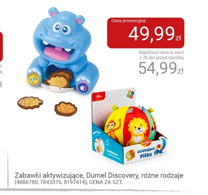 Zabawka aktywizująca Dumel Discovery Hipopotam promocja w Smyk