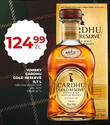 Whisky Cardhu Gold Reserve promocja w Duży Ben