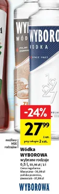 Wódka Wyborowa wybrane rodzaje promocja w Intermarche