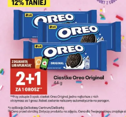 Ciastka Oreo Original promocja w Delikatesy Centrum