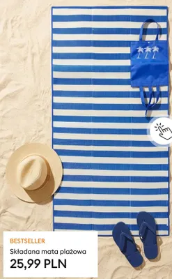 Składana mata plażowa promocja w Sinsay