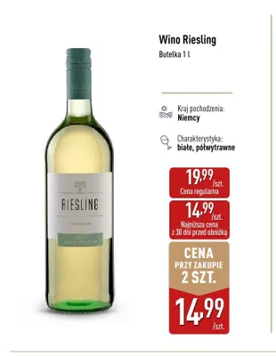 Wino Riesling promocja w Aldi