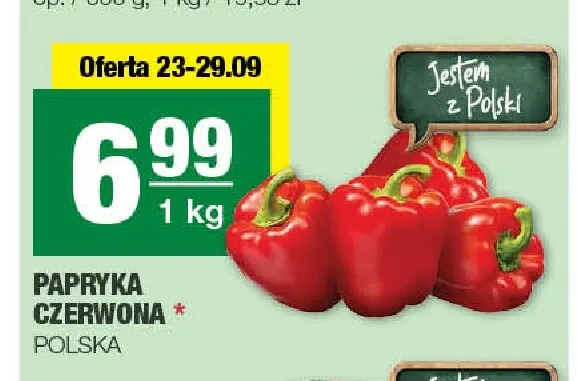 Papryka czerwona polska promocja w SPAR