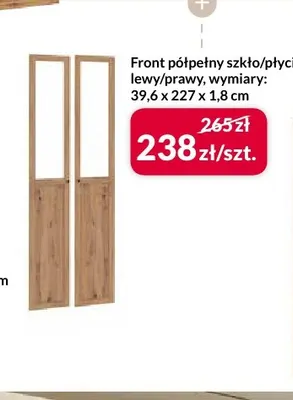 Front półpełny szkło/płycina Ben promocja w Salony Agata