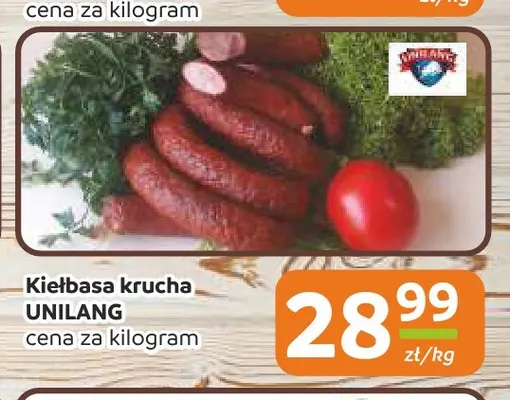 Kiełbasa krucha Unilang promocja w Społem Częstochowa