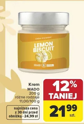 Krem Mado różne rodzaje promocja w Carrefour