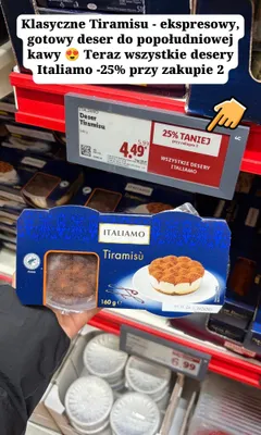 Deser Tiramisù Italiamo promocja w Lidl