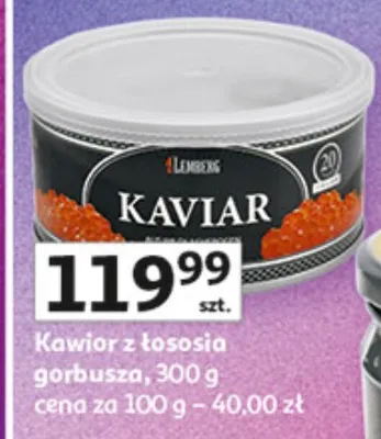Kawior z łososia gorbusza promocja w Auchan