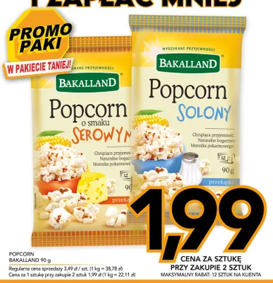 Popcorn solony Bakalland promocja w Kupiec