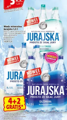 Woda mineralna Jurajska 6-pak 1,5 l promocja w Prim Market