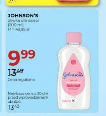 Oliwka dla dzieci Johnson's promocja w Drogerie Jawa