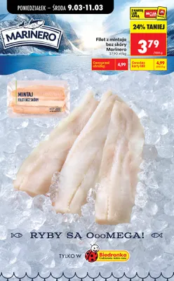 Filet z mintaja bez skóry promocja w Biedronka