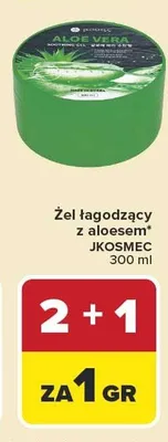 Żel łagodzący z aloesem Jkosmec promocja w Carrefour Market