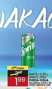Napój gazowany Sprite Zero promocja w Wafelek
