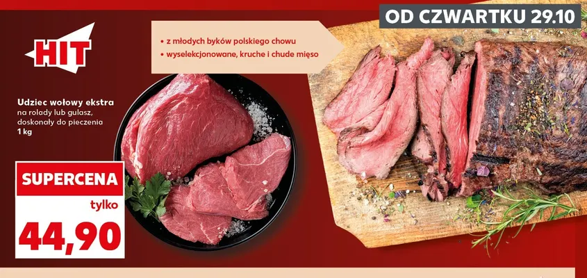 Udziec wołowy ekstra promocja w Kaufland
