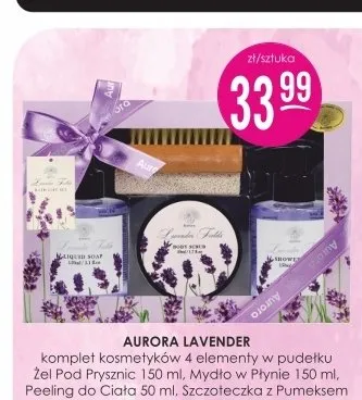 Komplet kosmetyków Aurora Lavender 4 elementy promocja w Drogerie Jasmin