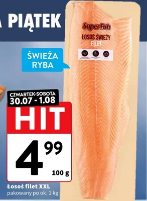 Łosoś filet XXL SuperFish promocja w Intermarche