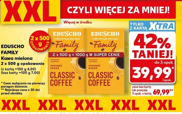 Kawa mielona Family 2x500g promocja w Kaufland
