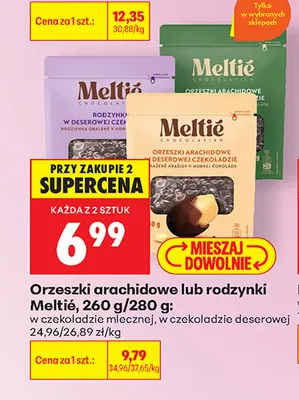 Orzeszki arachidowe w czekoladzie mlecznej Meltié promocja w Biedronka