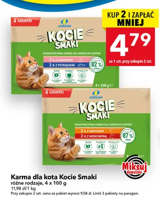 Karma dla kota różne rodzaje promocja w LEWIATAN