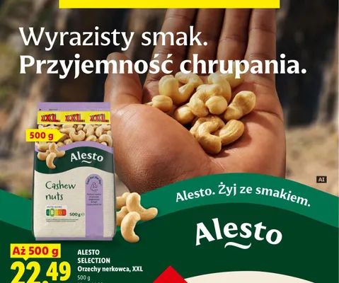 Orzechy nerkowca XXL Alesto Selection promocja w Lidl