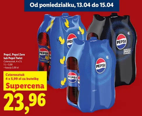Napój gazowany 4-pak promocja w Lidl
