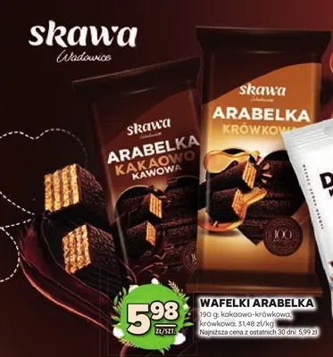 Wafelki Arabelka kakaowo-krówkowe, krówkowe promocja w Stokrotka
