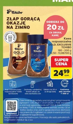 Kawa rozpuszczalna Tchibo Exclusive Original promocja w Carrefour Market
