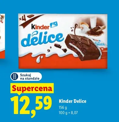 Biszkopt Kinder Delice 4-pak promocja w Lidl