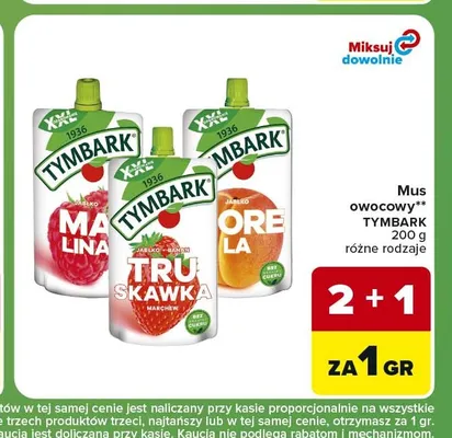 Mus owocowy Tymbark morela promocja w Carrefour Express