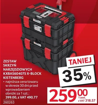 Zestaw skrzyń narzędziowych KBBA560407S X-BLOCK KISTENBERG promocja w Selgros