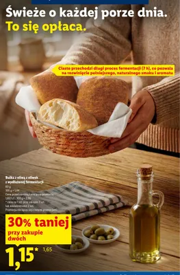 Bułka z oliwą z oliwek z wydłużonej fermentacji promocja w Lidl