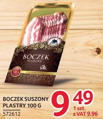 Boczek suszony plastry ZMB Białystok 100g promocja w Selgros