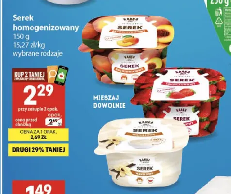 Serek homogenizowany waniliowy Kanka promocja w Delikatesy Centrum