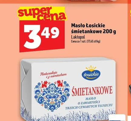 Masło Łosickie śmietankowe promocja w TOPAZ