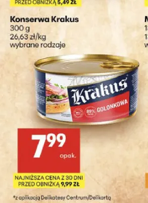 Konserwa Krakus golonkowa promocja w Delikatesy Centrum