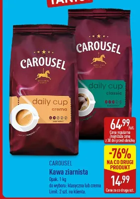 Kawa ziarnista Carousel Daily Cup Crema promocja w Aldi