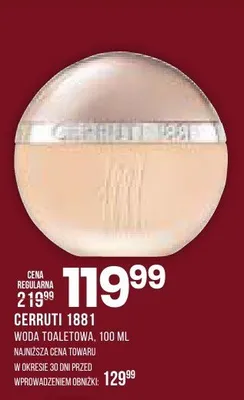Woda toaletowa Cerruti 1881 promocja w Drogerie Natura