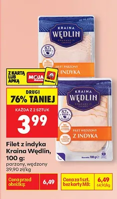 Filet z indyka wędzony promocja w Biedronka